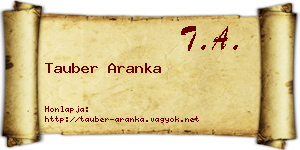 Tauber Aranka névjegykártya